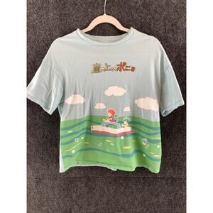 Studio Ghibli T-Shirt Short Sleeve Ponyo 100% Cotton Size M